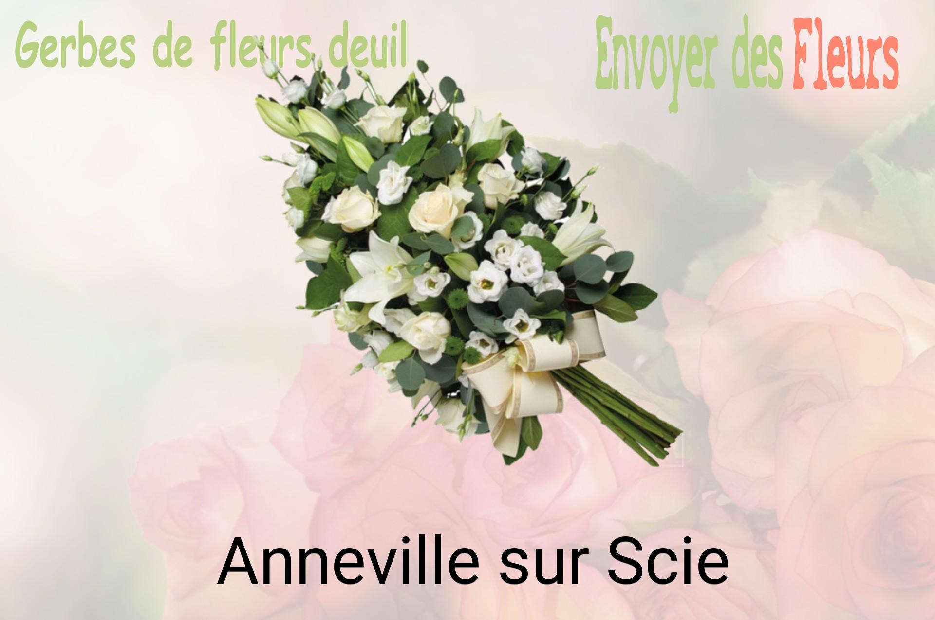 Gerbe de fleurs de deuil livrée à Anneville-sur-Scie